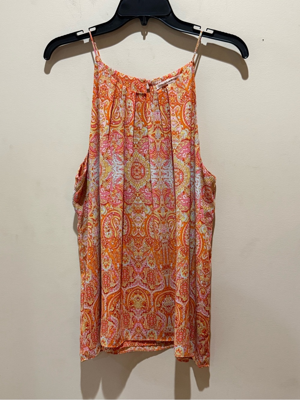 Violet & Claire Orange Paisley Spaghetti-Strap Camisole